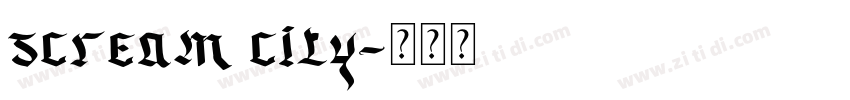 scream city字体转换